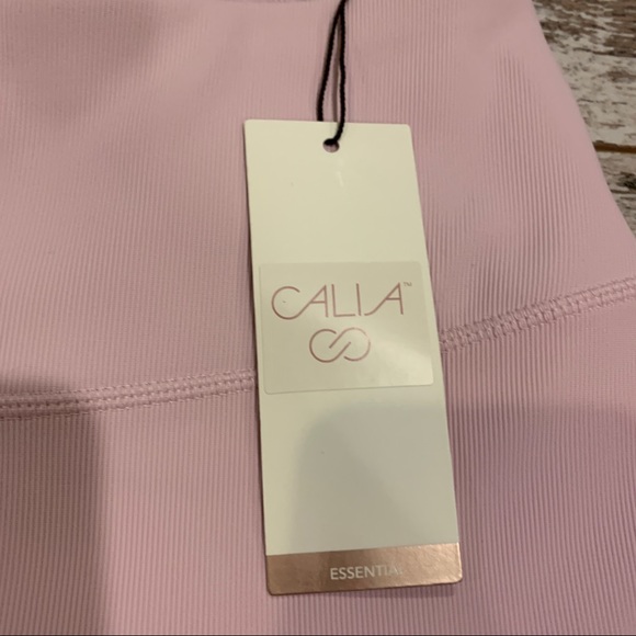 Calia by Carrie Underwood NWT Light Pink Ribbed 10 inch inseam Biker Shorts - Picture 4 of 6